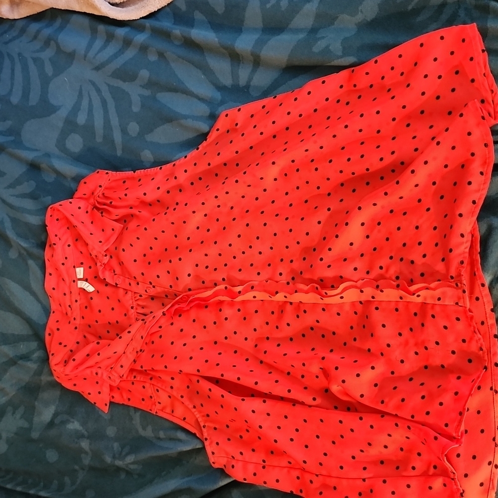 Elle bright pink/red tank blouse